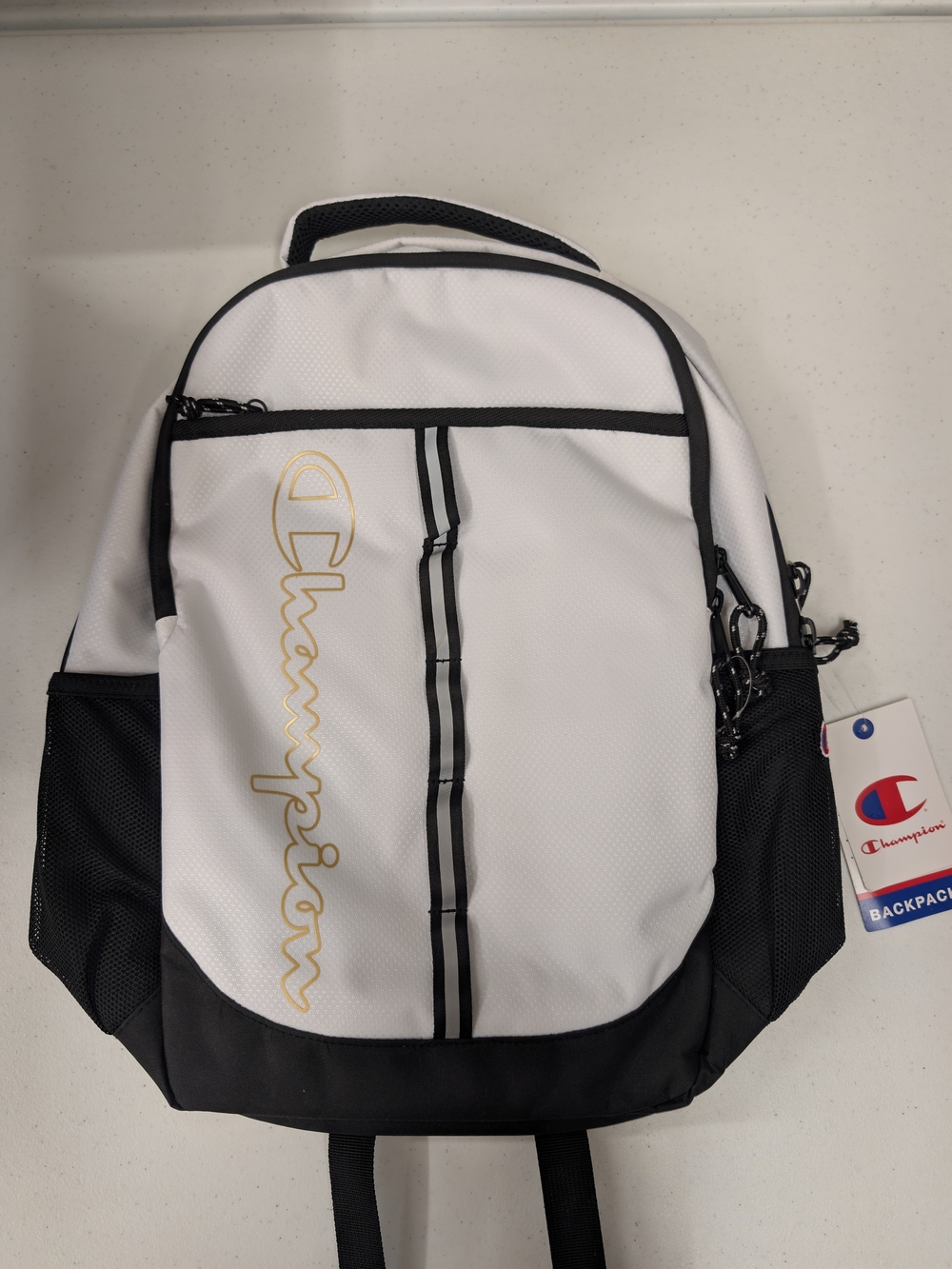 Champion White & Black Performance Backpack